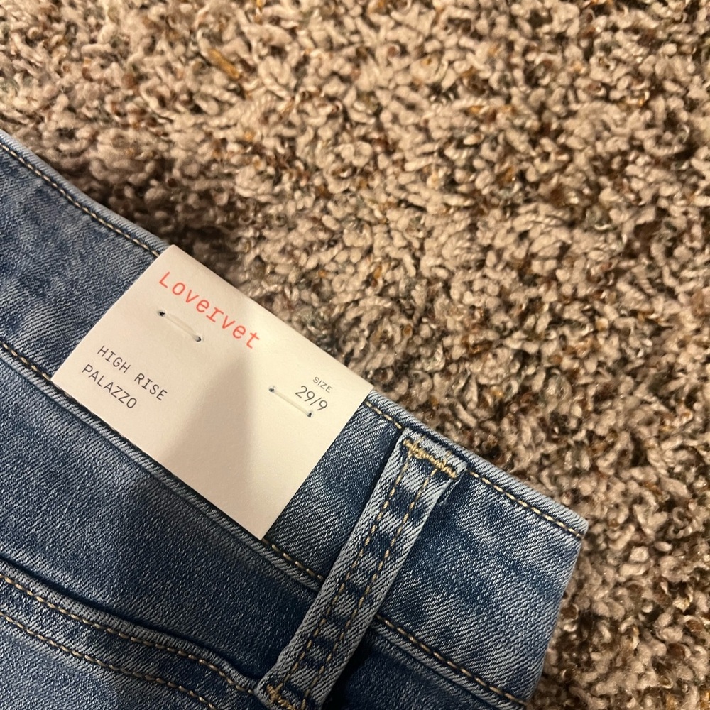 Lover + Vet High-Rise Palazzo Jeans — Light Blue